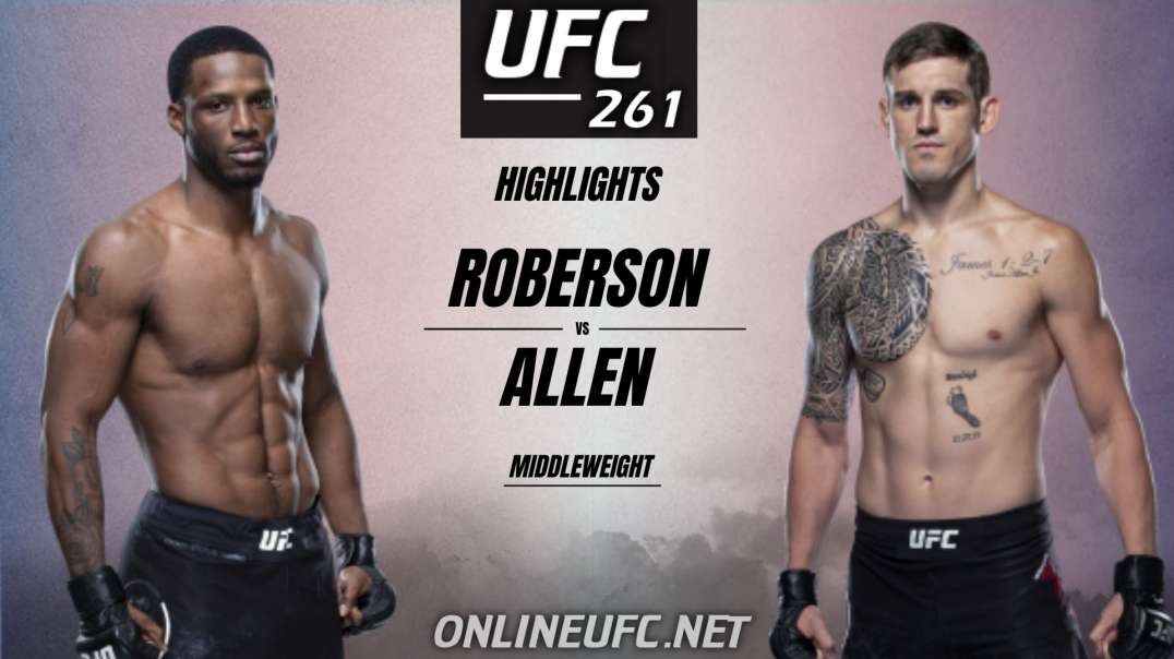 UFC 261 Karl Roberson vs Brendan Allen Highlights 2021