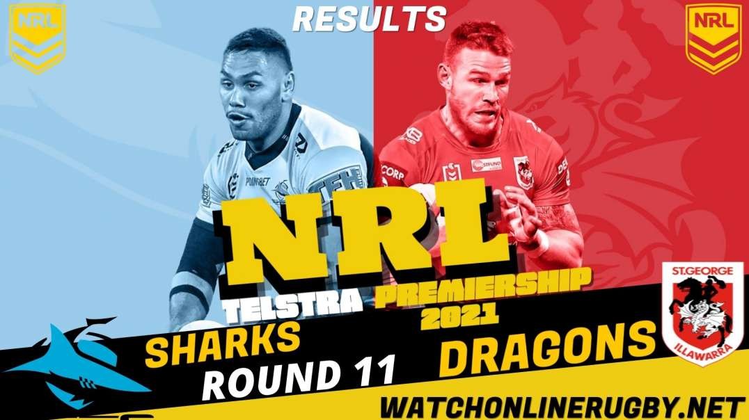 Sharks vs Dragons RD 11 Highlights 2021 NRL Rugby