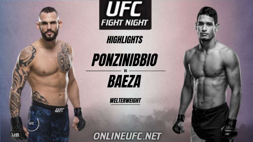 Santiago Ponzinibbio vs Miguel Baeza Highlights 2021 UFC