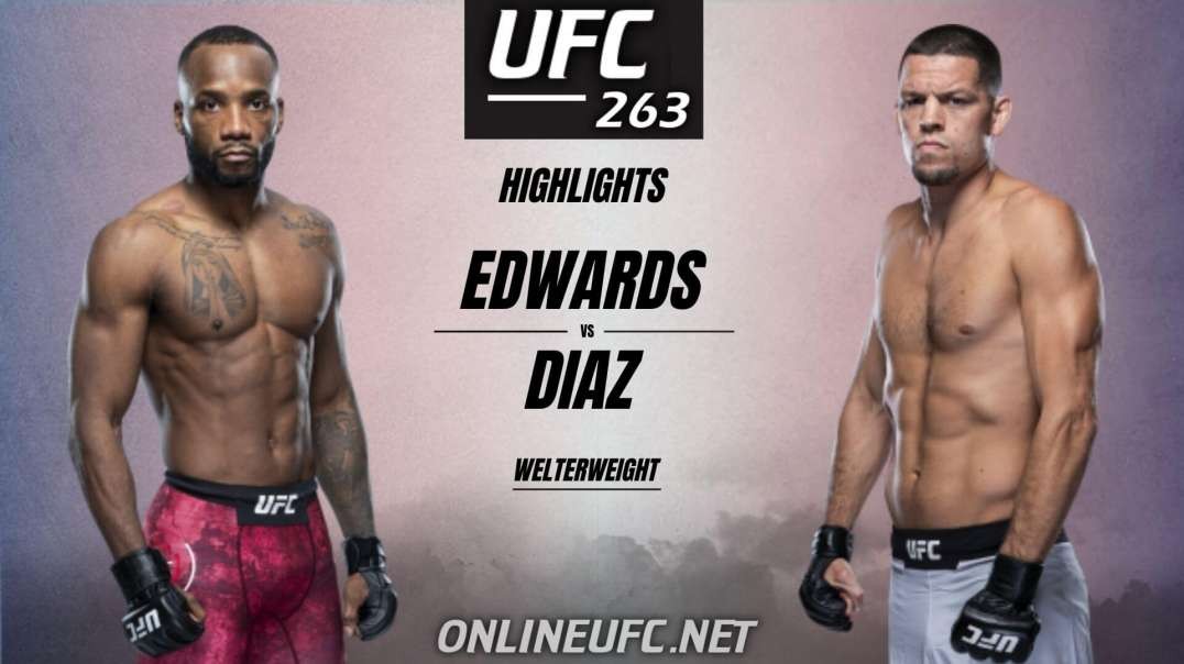 Leon Edwards vs Nate Diaz Highlights 2021 | UFC 263