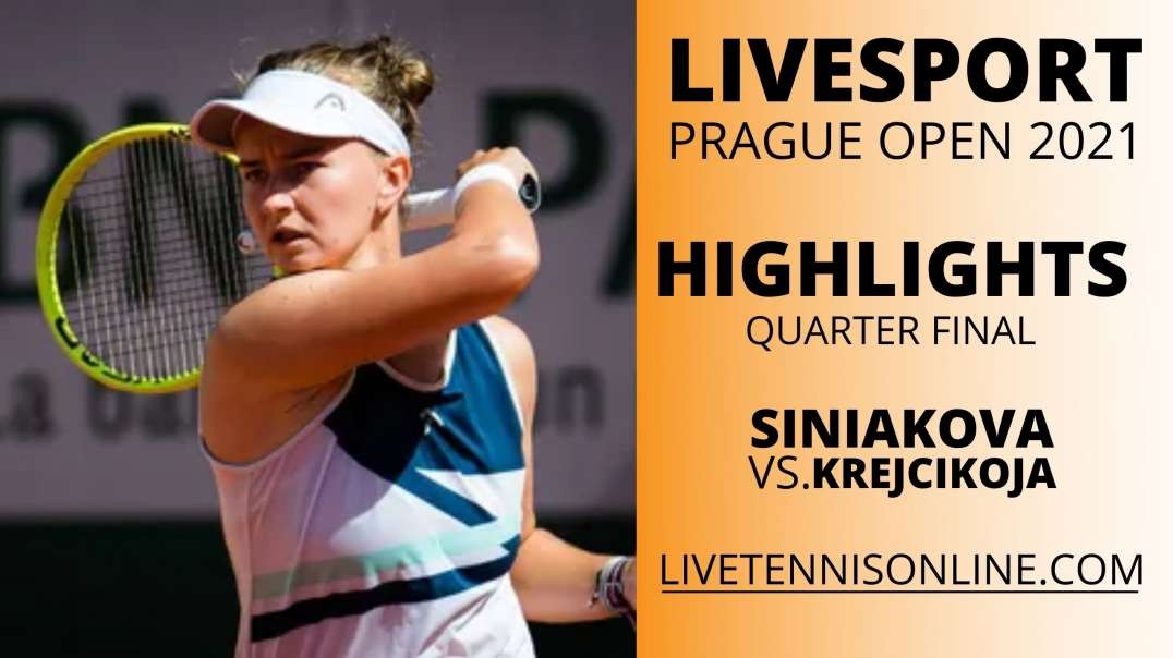 K. Siniakova vs B. Krejcikova Q-F Highlights 2021 | Prague Open