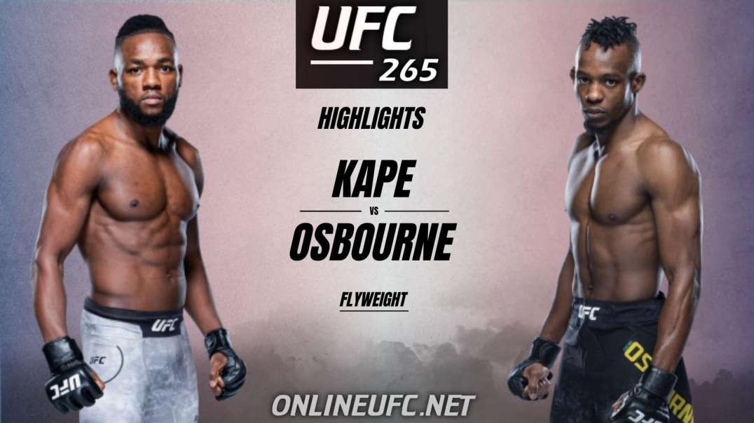 Manel Kape vs Ode Osbourne Highlights 2021 | UFC 265