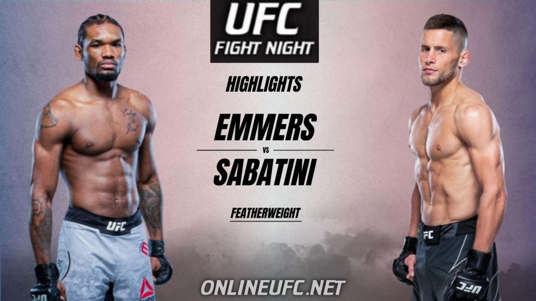 Jamall Emmers vs Pat Sabatini Highlights 2021 | UFC Fight Night