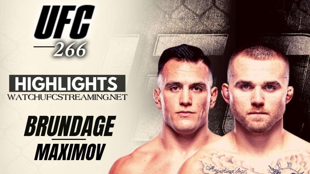 UFC 266 | Brundage vs Maximov Highlights 2021