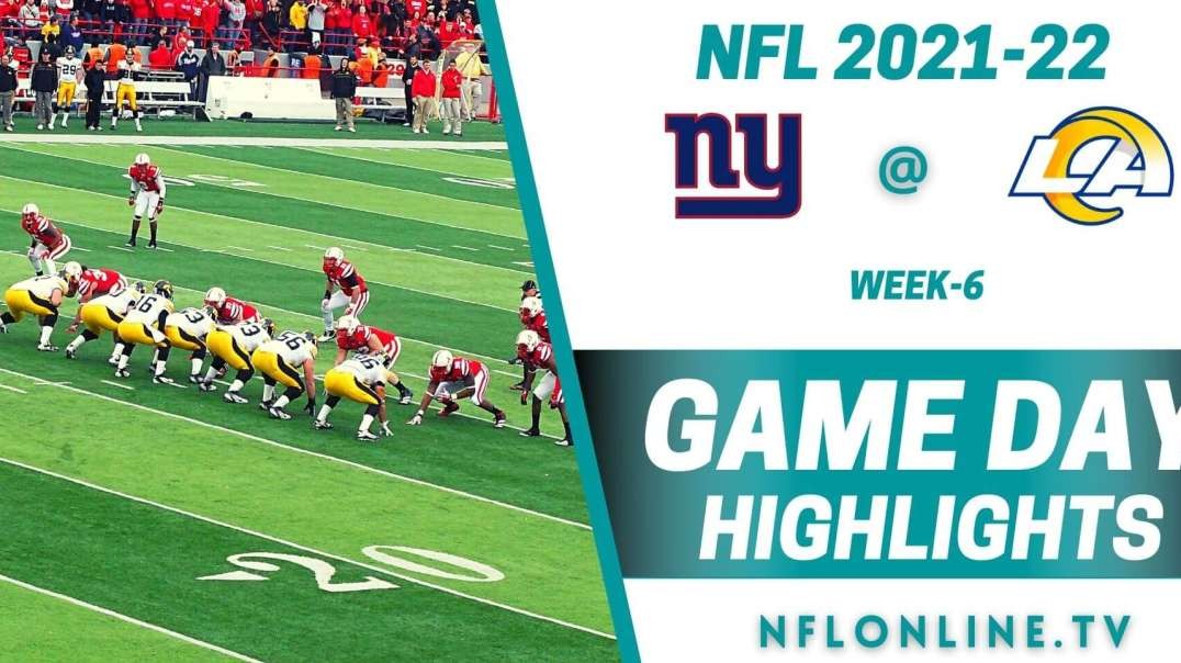 New York Giants @ Los Angeles Rams Highlights 2021 - NFL - Week 6