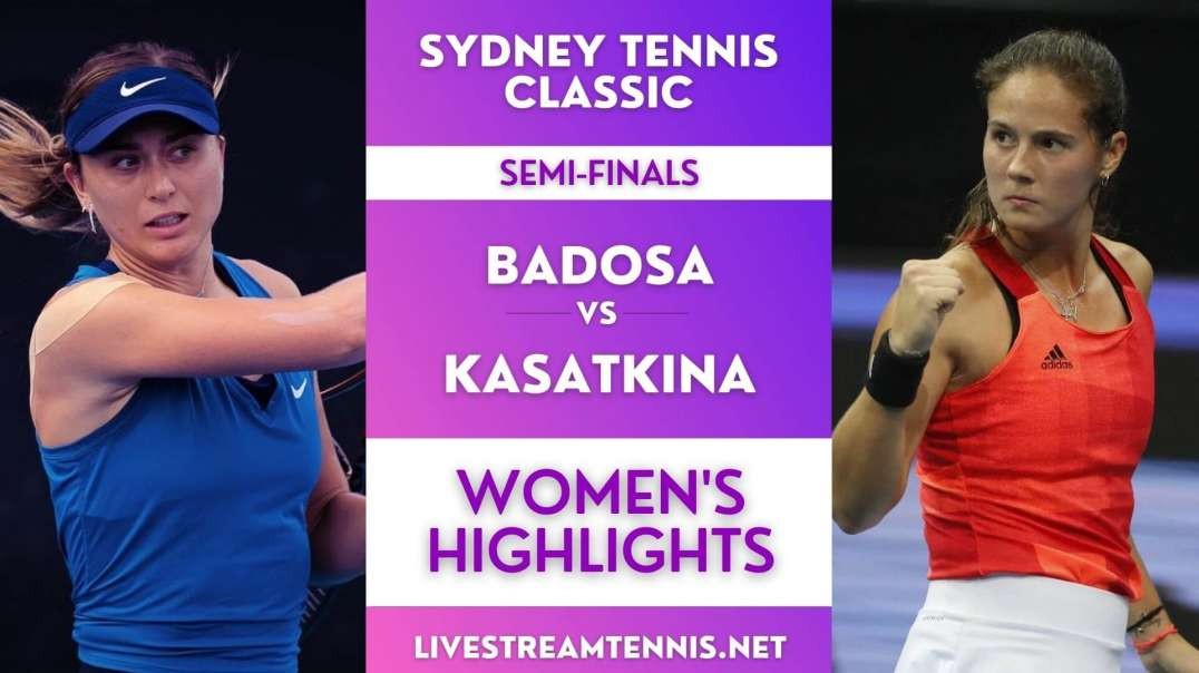 Sydney Classic WTA Semi-Final 1 Highlights 2022