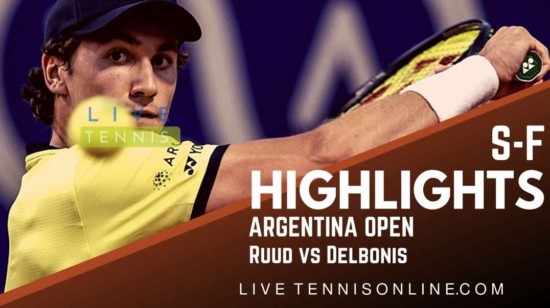 Ruud vs Delbonis S-F Highlights 2022 | Argentina Open