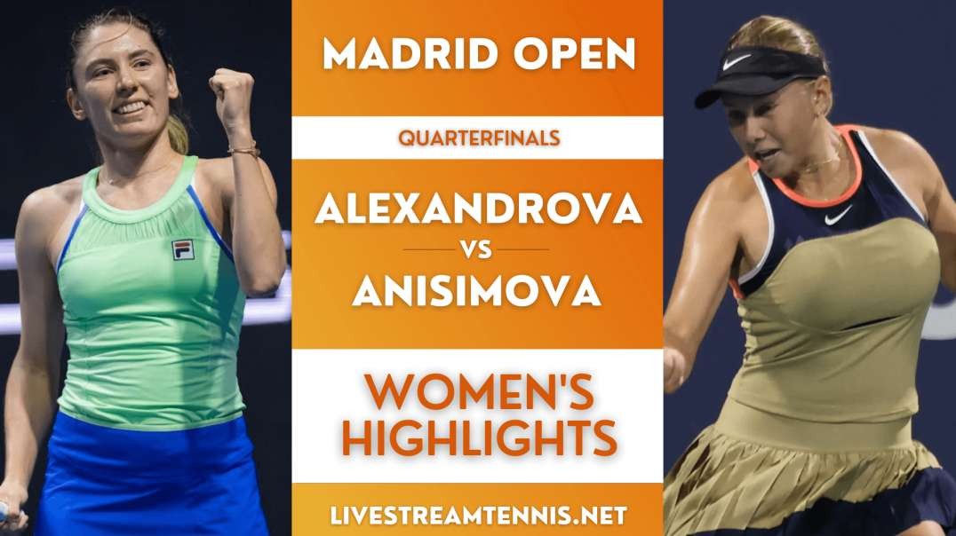 Madrid Open Ladies Quarterfinal 3 Highlights 2022