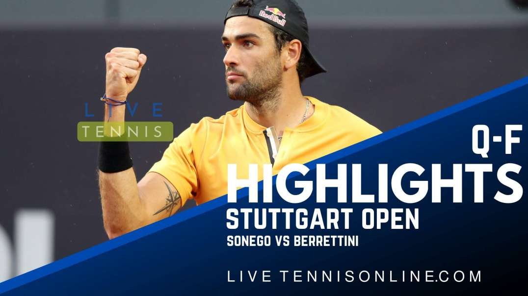 Sonego vs Berrettini Q-F Highlights 2022 | Stuttgart Open