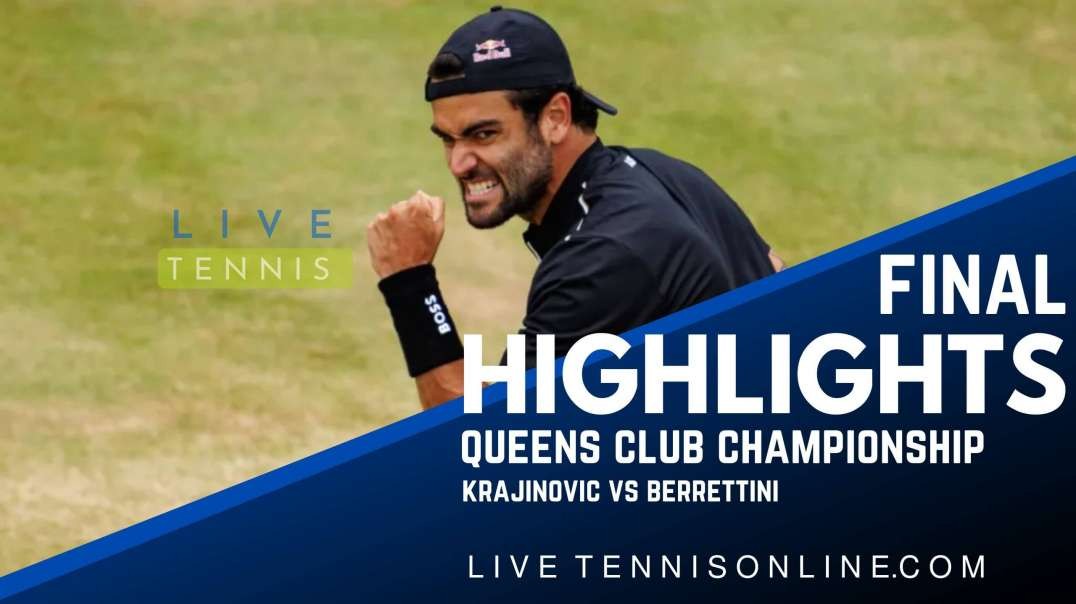 Krajinovic vs Berrettini Final Highlights 2022 | Queens Club Championship