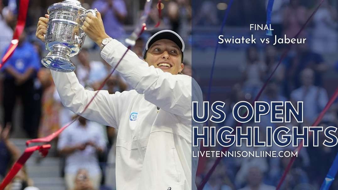 Swiatek vs Jabeur Final Highlights 2022 | US Open Tennis