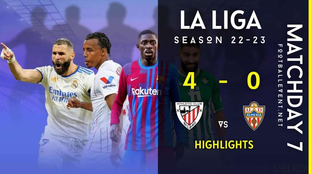 Athletic Club vs Almeria | La Liga Highlights 2022 | Matchday 7